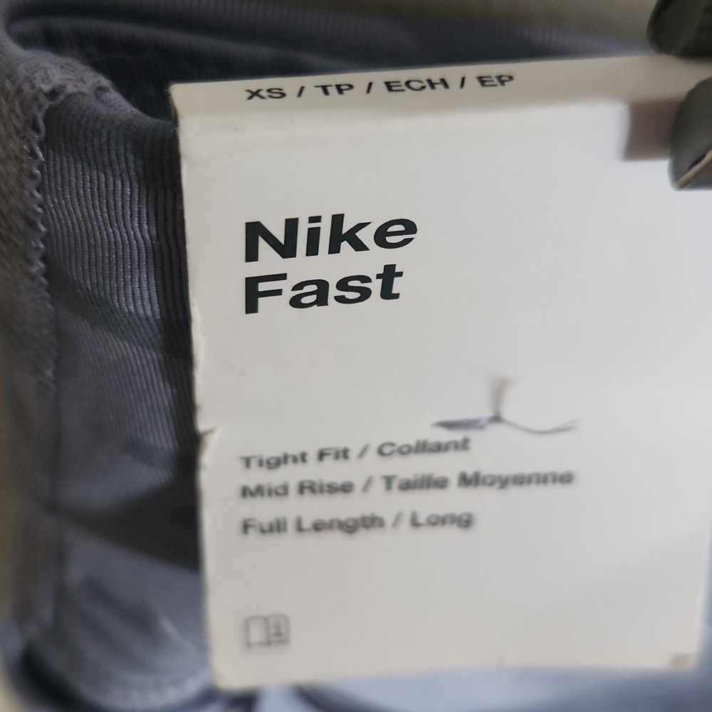 NWT Nike Fast Full Length Dri Fit Run Division High-Rise Leggings Indigo Haze XS - Picture 13 of 13